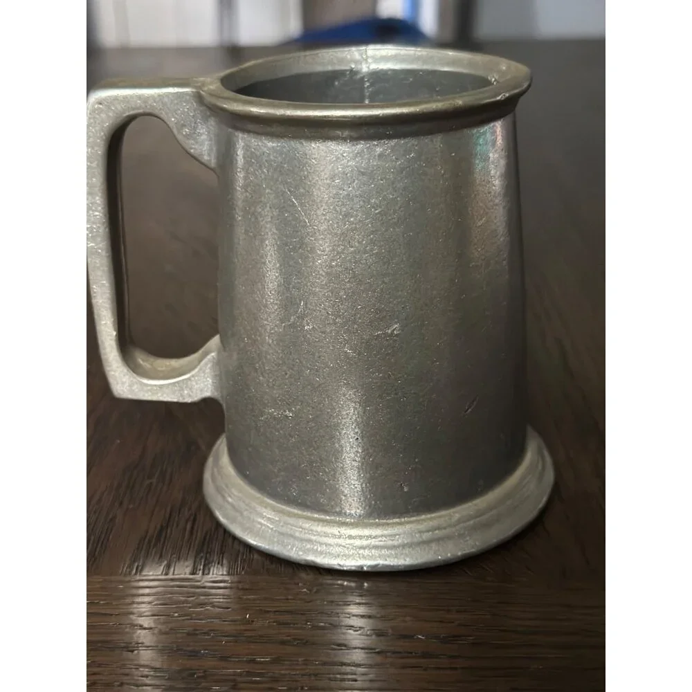 Vintage Pewter Whale‎ Tankard Mug With Handle